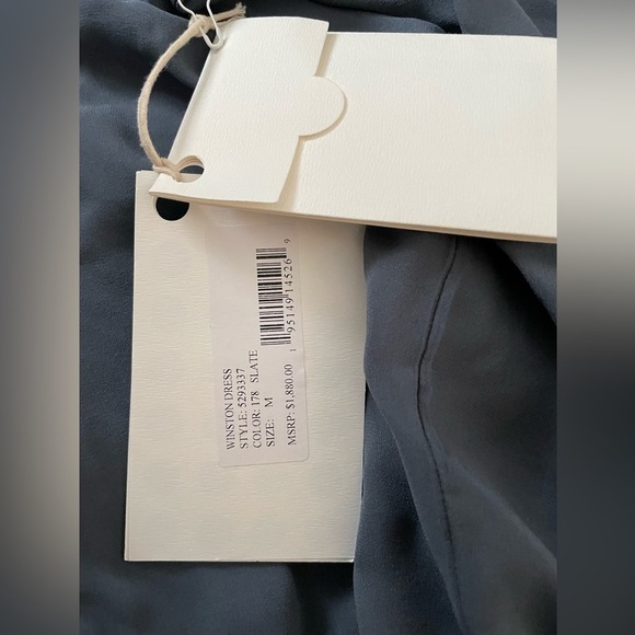 RARE Khaite Winston silk chiffon dress in slate NWT - Picture 5 of 7